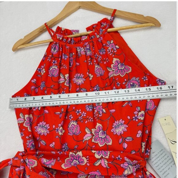 Eliza J Red Floral Midi Dress - Picture 16 of 16